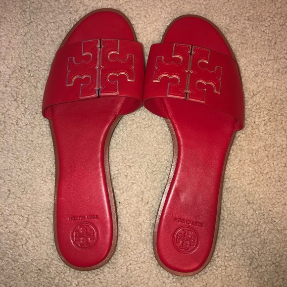 tory burch ines slide red